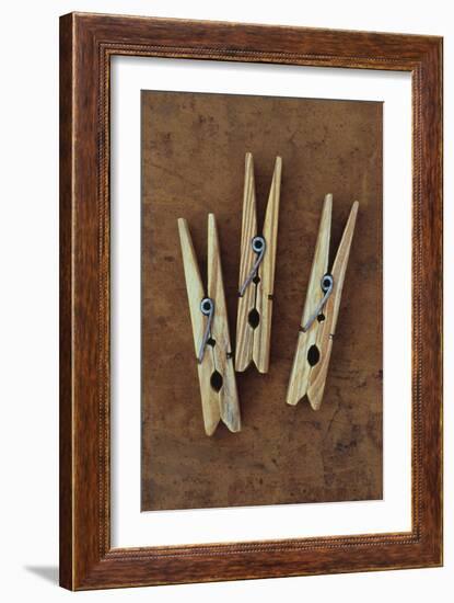 Three Clothes Pegs-Den Reader-Framed Photographic Print