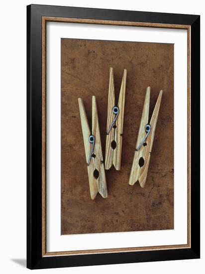 Three Clothes Pegs-Den Reader-Framed Photographic Print