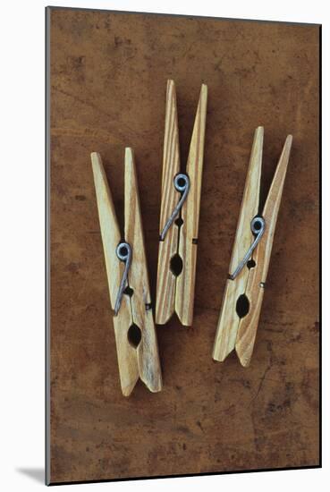 Three Clothes Pegs-Den Reader-Mounted Photographic Print