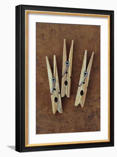 Three Clothes Pegs-Den Reader-Framed Photographic Print