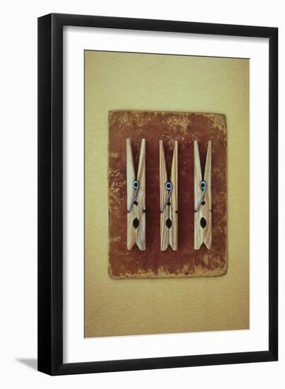 Three Clothes Pegs-Den Reader-Framed Photographic Print