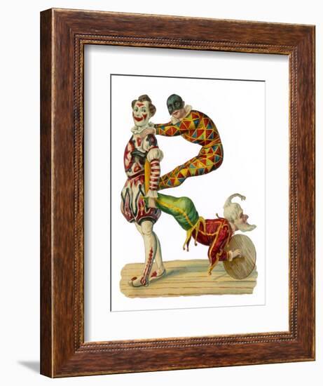 Three Clowns in Traditional Dress-null-Framed Photographic Print