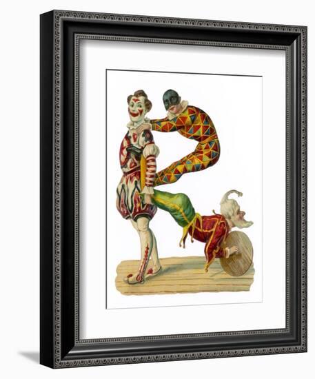 Three Clowns in Traditional Dress-null-Framed Photographic Print