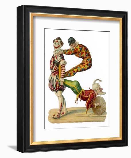 Three Clowns in Traditional Dress-null-Framed Photographic Print