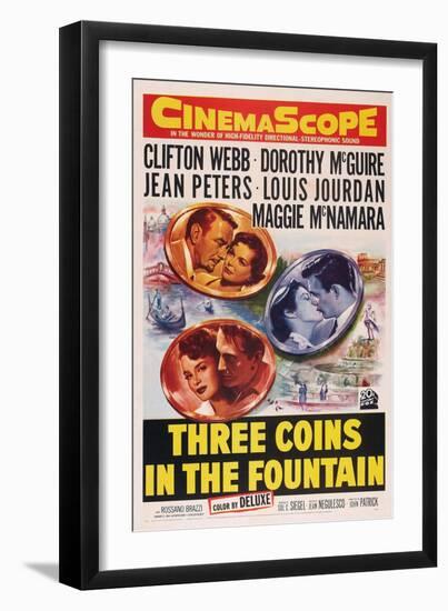 Three Coins in the Fountain-null-Framed Art Print