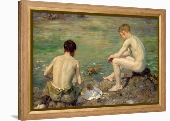 Three Companions-Henry Scott Tuke-Framed Premier Image Canvas