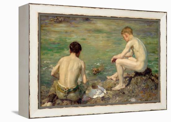 Three Companions-Henry Scott Tuke-Framed Premier Image Canvas