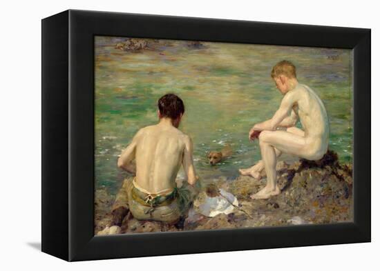 Three Companions-Henry Scott Tuke-Framed Premier Image Canvas