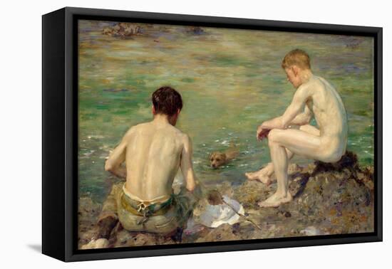 Three Companions-Henry Scott Tuke-Framed Premier Image Canvas