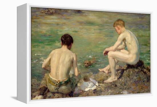 Three Companions-Henry Scott Tuke-Framed Premier Image Canvas