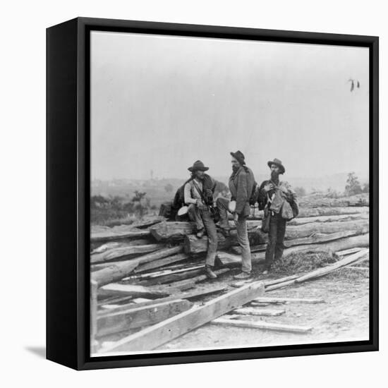 Three Confederate Prisoners, Gettysburg, Pennsylvania-null-Framed Premier Image Canvas