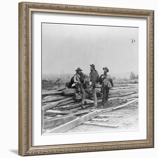 Three Confederate Prisoners, Gettysburg, Pennsylvania-null-Framed Photographic Print