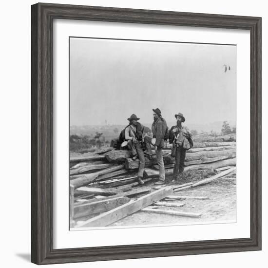 Three Confederate Prisoners, Gettysburg, Pennsylvania-null-Framed Photographic Print