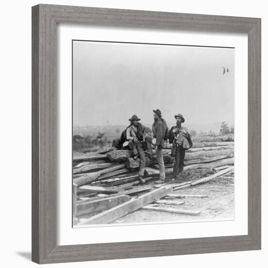 Three Confederate Prisoners, Gettysburg, Pennsylvania-null-Framed Photographic Print