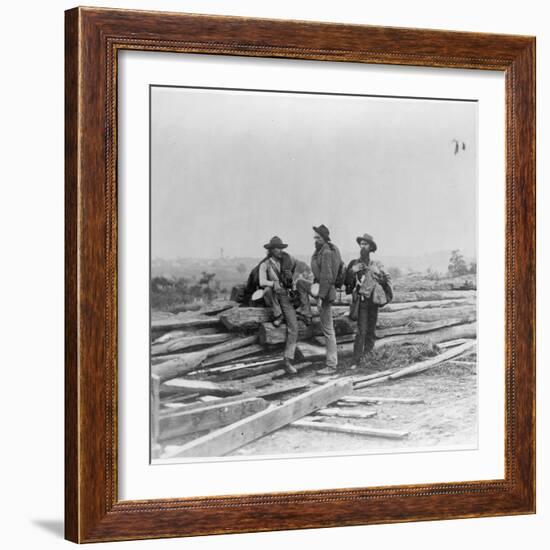 Three Confederate Prisoners, Gettysburg, Pennsylvania-null-Framed Photographic Print