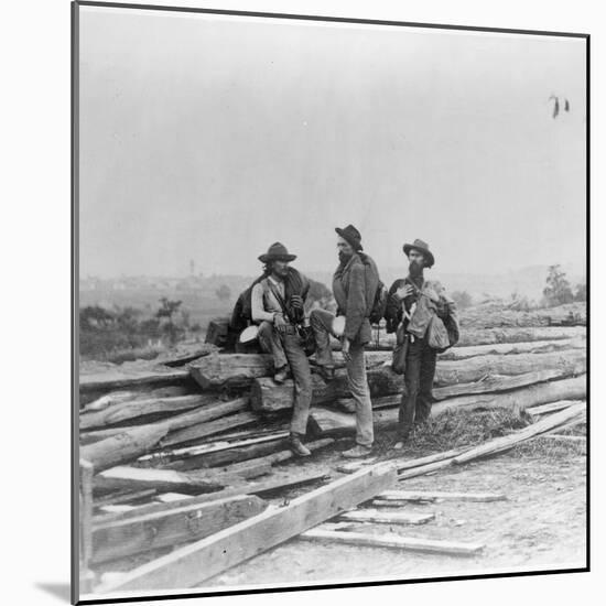 Three Confederate Prisoners, Gettysburg, Pennsylvania-null-Mounted Photographic Print
