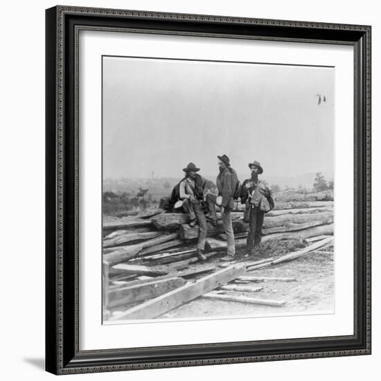 Three Confederate Prisoners, Gettysburg, Pennsylvania-null-Framed Photographic Print