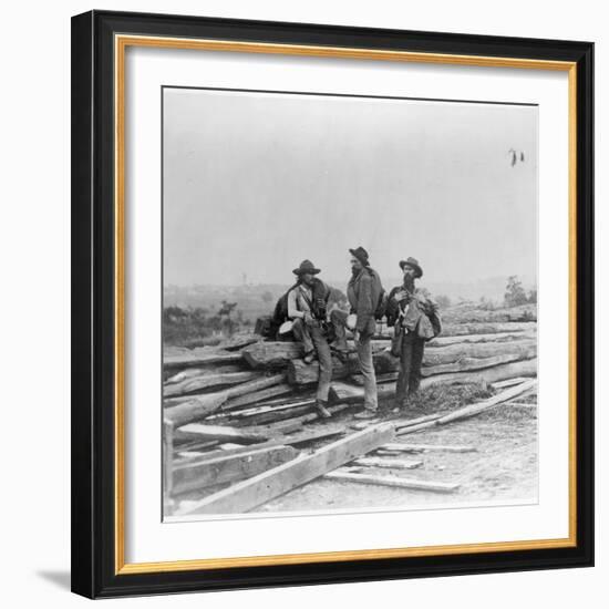 Three Confederate Prisoners, Gettysburg, Pennsylvania-null-Framed Photographic Print