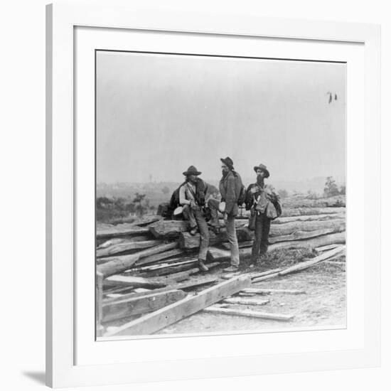 Three Confederate Prisoners, Gettysburg, Pennsylvania-null-Framed Photographic Print