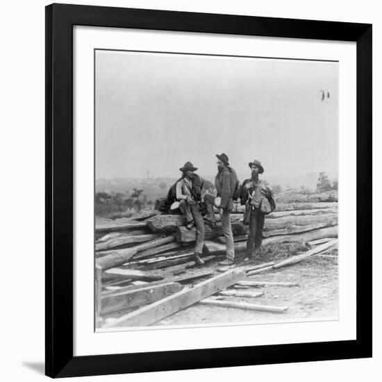 Three Confederate Prisoners, Gettysburg, Pennsylvania-null-Framed Photographic Print