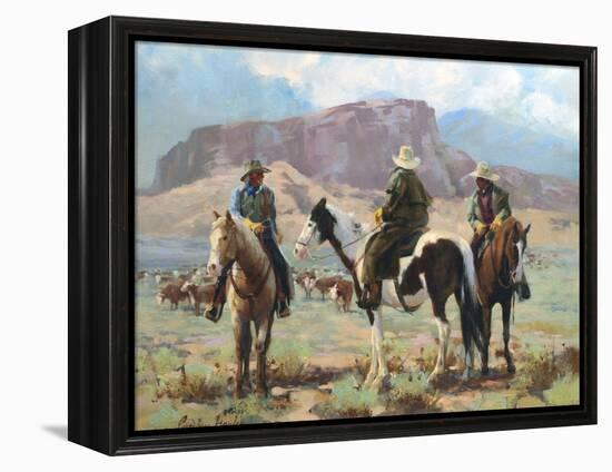 Three Cowboys-Carolyne Hawley-Framed Stretched Canvas