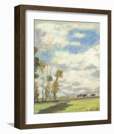 Three Cows in a Pasture-Claude Monet-Framed Premium Giclee Print