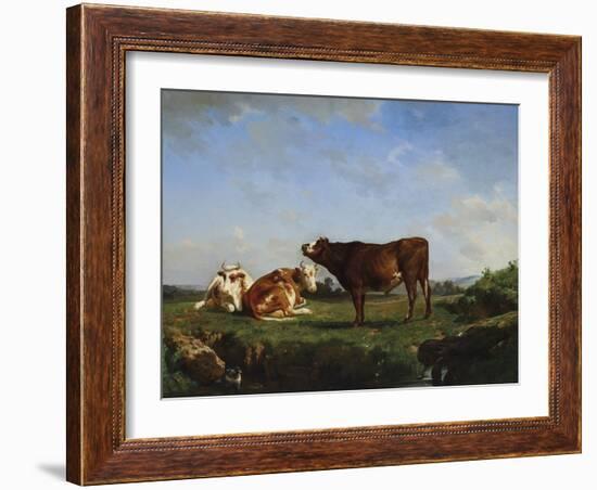 Three Cows on Pasture-Rosa Bonheur-Framed Giclee Print