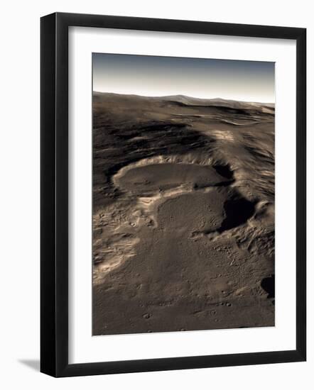 Three Craters in the Eastern Hellas Region of Mars-Stocktrek Images-Framed Photographic Print