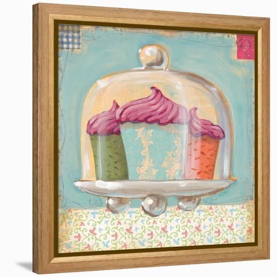 Three Cupcakes-K. Tobin-Framed Stretched Canvas