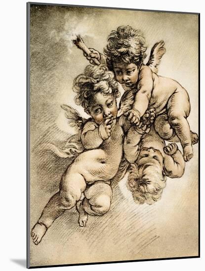 Three Cupids-Francois Boucher-Mounted Giclee Print