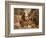 Three Dachshunds Have a Great Time with Master's Papers-null-Framed Photographic Print