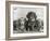 Three Dachshunds Sitting Together from the "Priorsgate" Kennel Owned by Sherer-Thomas Fall-Framed Photographic Print