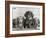 Three Dachshunds Sitting Together from the "Priorsgate" Kennel Owned by Sherer-Thomas Fall-Framed Photographic Print