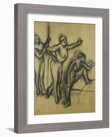 Three Dancers in Leotards; Trois Danseuses En Maillot, 1903-Edgar Degas-Framed Giclee Print