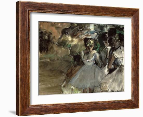 Three Dancers in the Wings-Edgar Degas-Framed Giclee Print