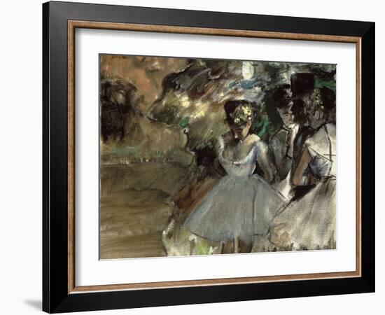 Three Dancers in the Wings-Edgar Degas-Framed Giclee Print