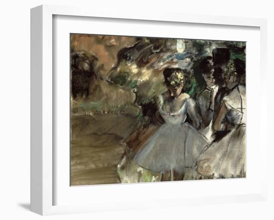 Three Dancers in the Wings-Edgar Degas-Framed Giclee Print