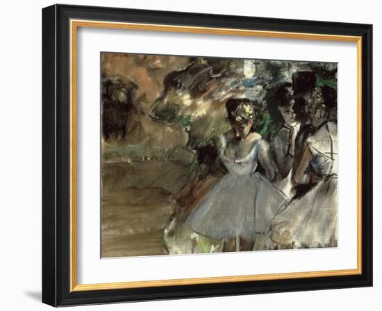 Three Dancers in the Wings-Edgar Degas-Framed Giclee Print