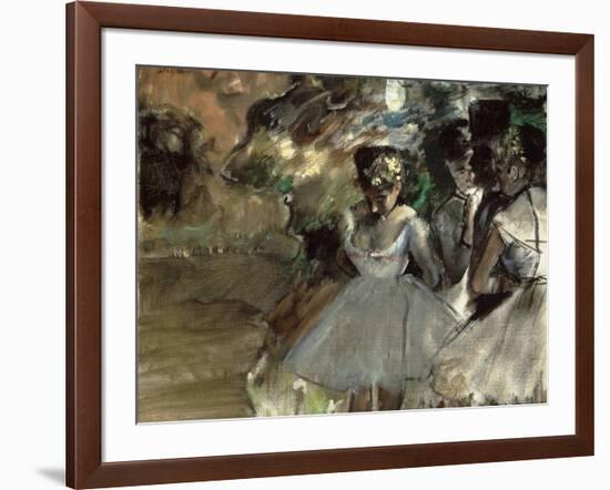 Three Dancers in the Wings-Edgar Degas-Framed Giclee Print