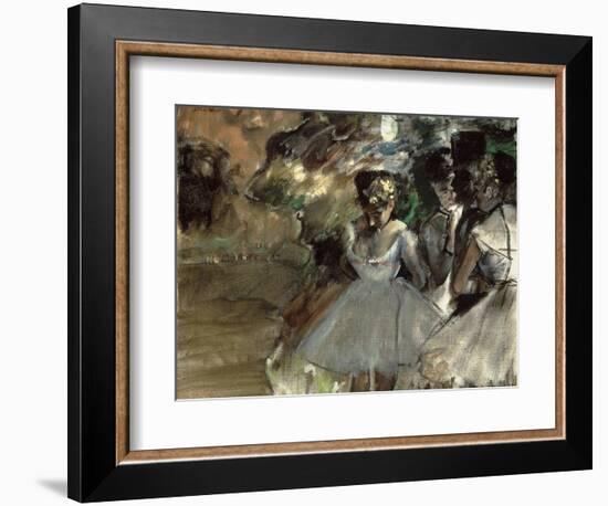 Three Dancers in the Wings-Edgar Degas-Framed Giclee Print