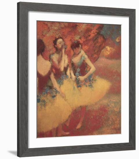 Three Dancers in Yellow Skirts, 1891-Edgar Degas-Framed Giclee Print