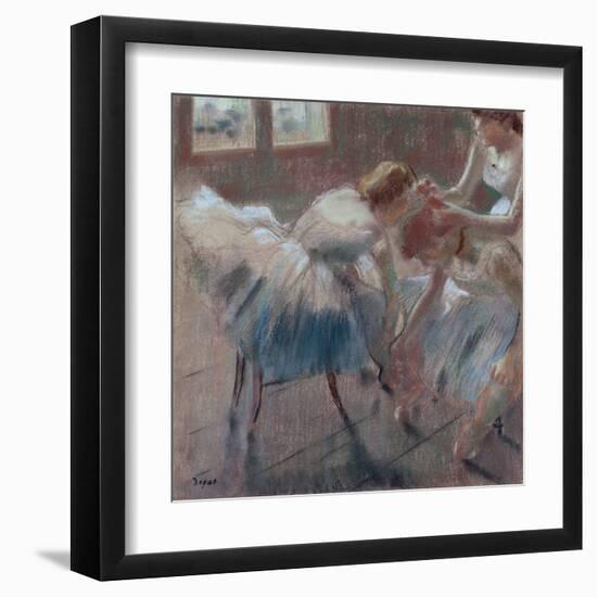 Three Dancers Preparing for Class-Edgar Degas-Framed Art Print