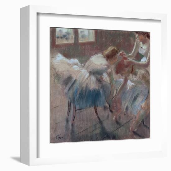 Three Dancers Preparing for Class-Edgar Degas-Framed Art Print