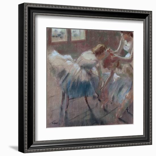 Three Dancers Preparing for Class-Edgar Degas-Framed Art Print