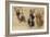 Three Dancing Figures and a Study of a Head-Leonardo da Vinci-Framed Giclee Print