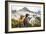 Three Dogs Sit On Top Of A Mountain In North Cascades National Park, Wa-Hannah Dewey-Framed Photographic Print