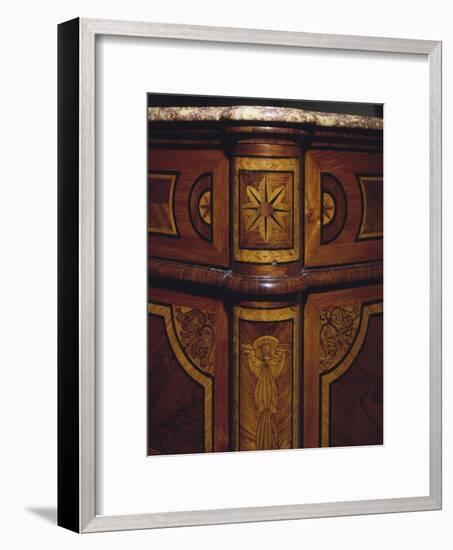 Three Drawer Commode with Rosewood and Kingwood Veneer Finish, 1770-1780, Italy, Detail-null-Framed Giclee Print