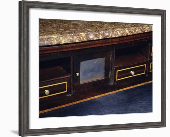 Three Drawer Commode with Rosewood and Kingwood Veneer Finish, 1770-1780, Italy, Detail-null-Framed Giclee Print