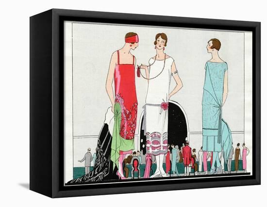 Three Dresses by Beer, Premet and Martial Et Armand-null-Framed Premier Image Canvas