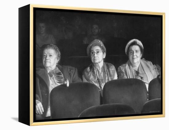 Three Elderly Ladies Watching "Carmen" in New York Theater-Yale Joel-Framed Premier Image Canvas